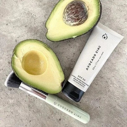 Avocado Zinc SPF Brush - Vegan Fibers Flawless Finish