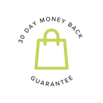 logo of a handbag. Text saying 30 day money back guarantee.