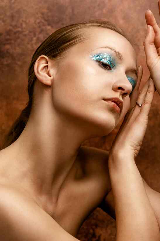 Beautiful women with glamorous natural makeup posing.