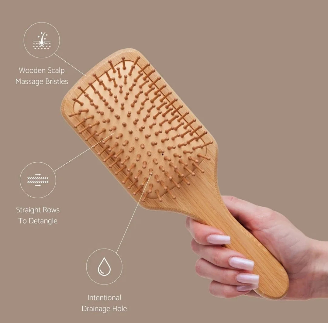 Bamboo Paddle Hair Brush