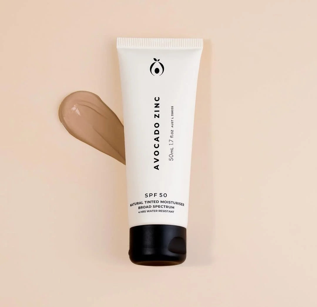 SPF 50 Natural Tinted Moisturiser - Avocado Zinc