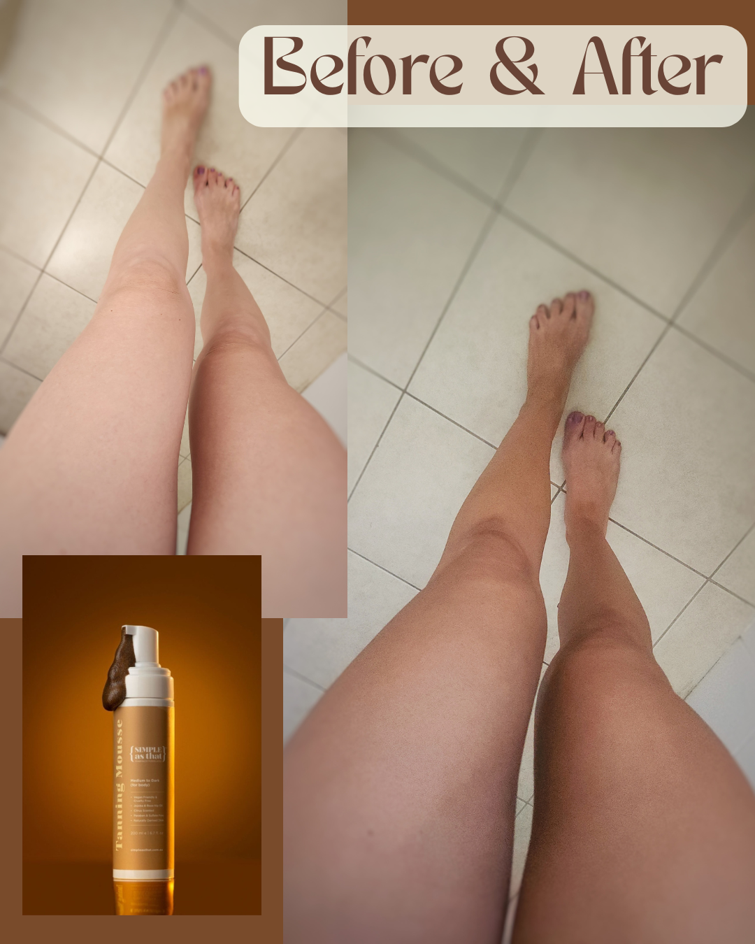 Vegan Tanning Mousse - Natural DHA - Simple As That