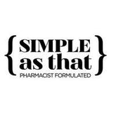Sustainable skincare brand, "simple as that" logo