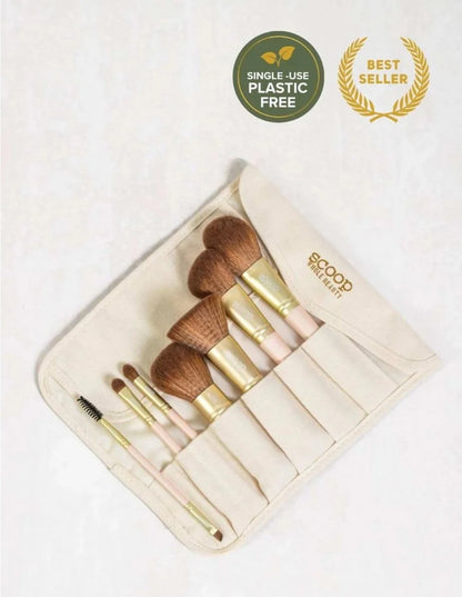 7 Piece Vegan Beauty Brush Set - Scoop Whole Beauty