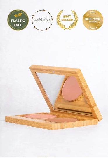 Pressed Mineral Blush & Bronzer Duo in Bamboo Multi Palette